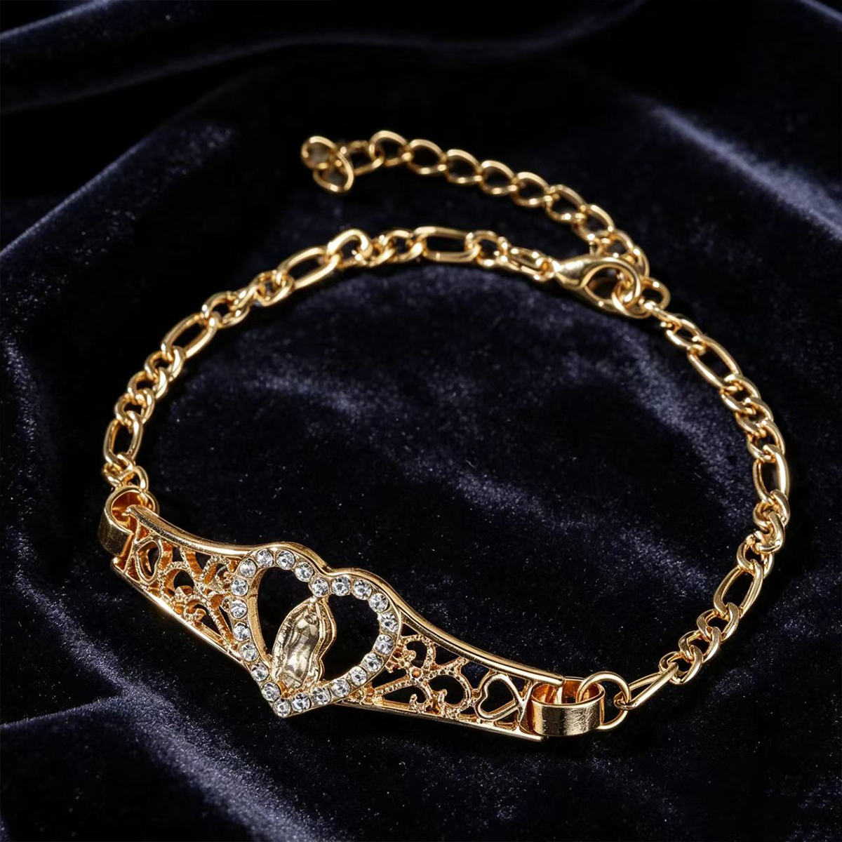 Virgin Mary Heart-Shaped Prayer Bracelet