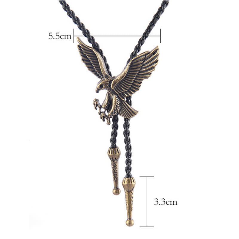 Clearance: Flying Eagle Animal Western Bolo Tie