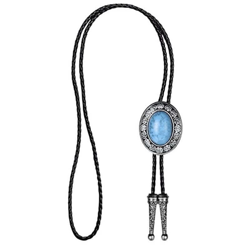 Novelty Rodeo Natural Stone Design Bolo Tie