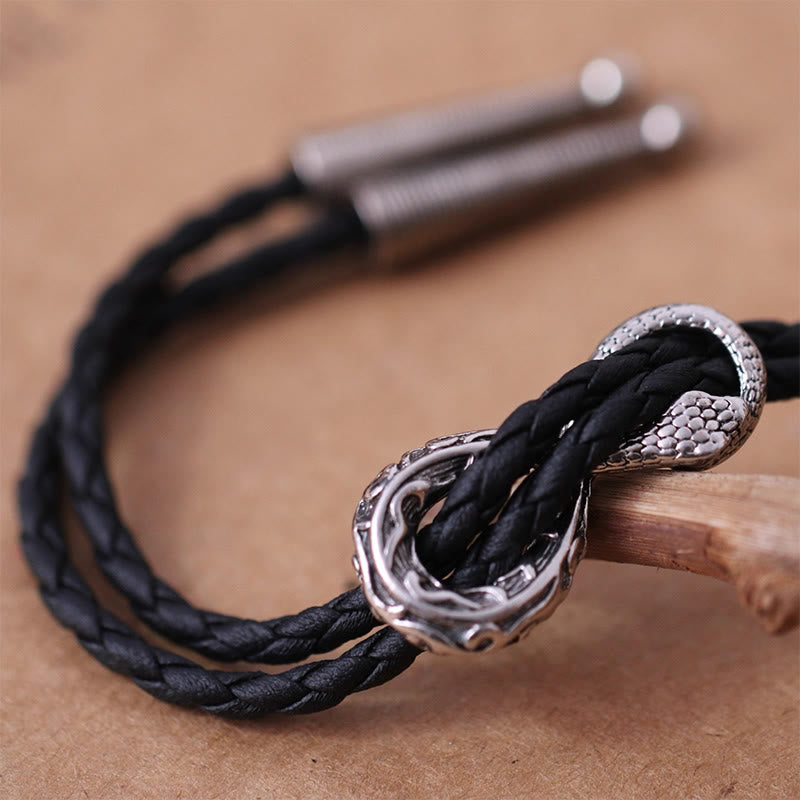 Vintage Silver Spirit Snake Bolo Tie Couple Accessories