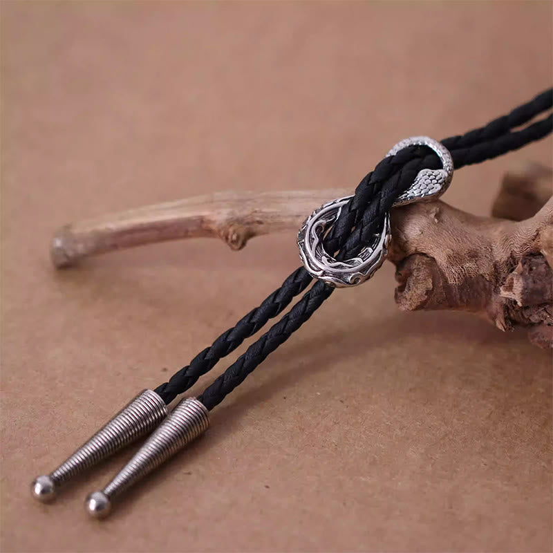 Vintage Silver Spirit Snake Bolo Tie Couple Accessories