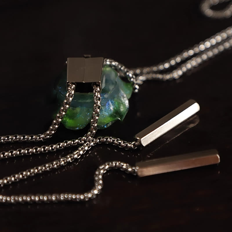 Handmade Micro Flash Gradient Blue Rose Bolo Tie