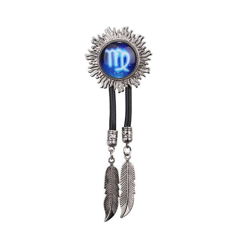 Zodiac Sign Series Retro Metal Bolo Ties