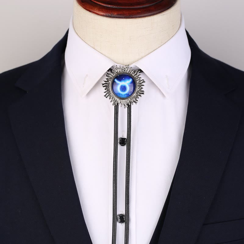 Zodiac Sign Series Retro Metal Bolo Ties