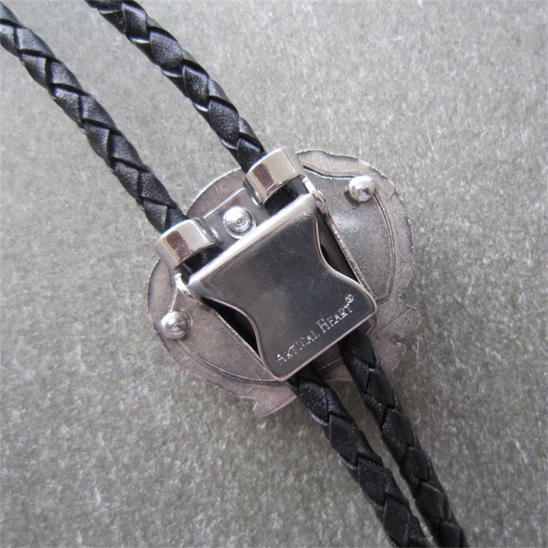 Wing-Accented Tiger Eye Stone Vintage Metal Bolo Ties