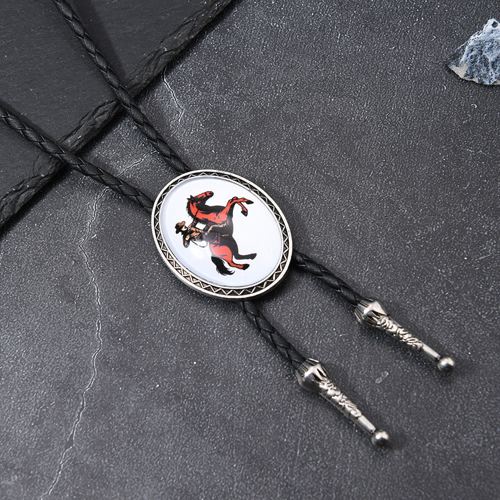 Western Icon Cowboy Knight Creative Bull Head Bolo Tie