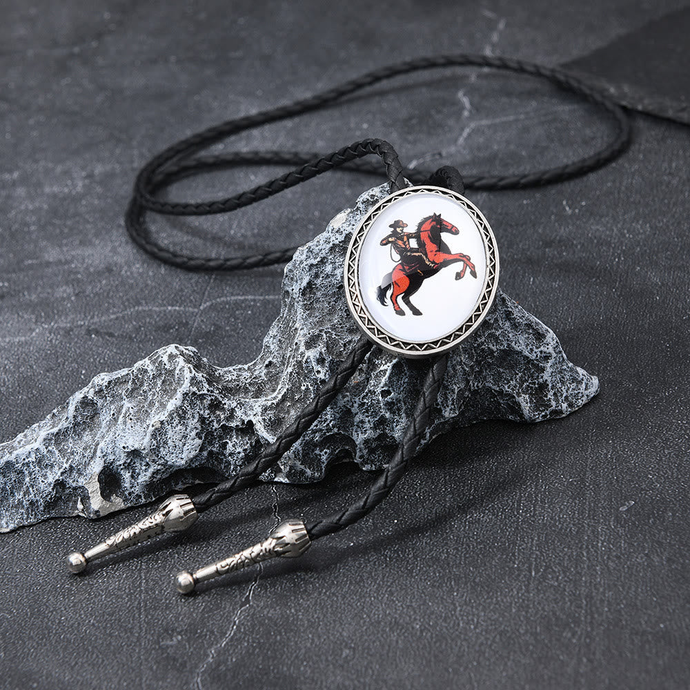Western Icon Cowboy Knight Creative Bull Head Bolo Tie