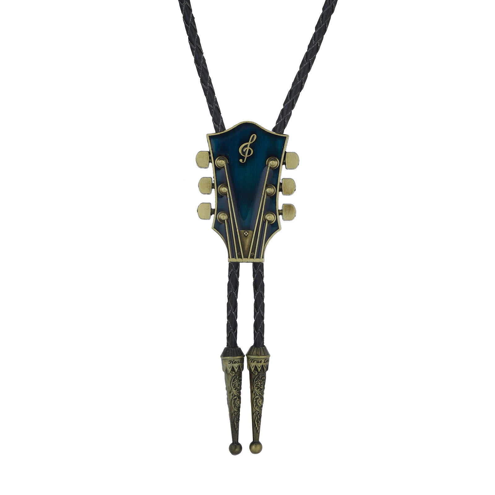 Guitar Shape Retro Metal Frame Bolo Tie