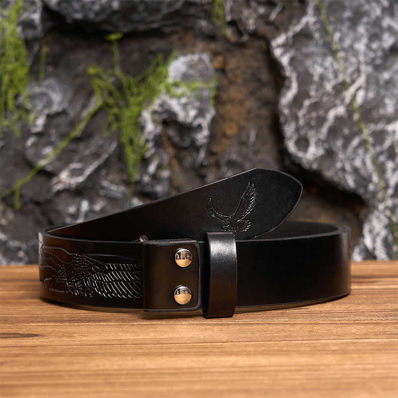 Western Luck Horseshoe-Shaped DIY Buckle Leather Belt