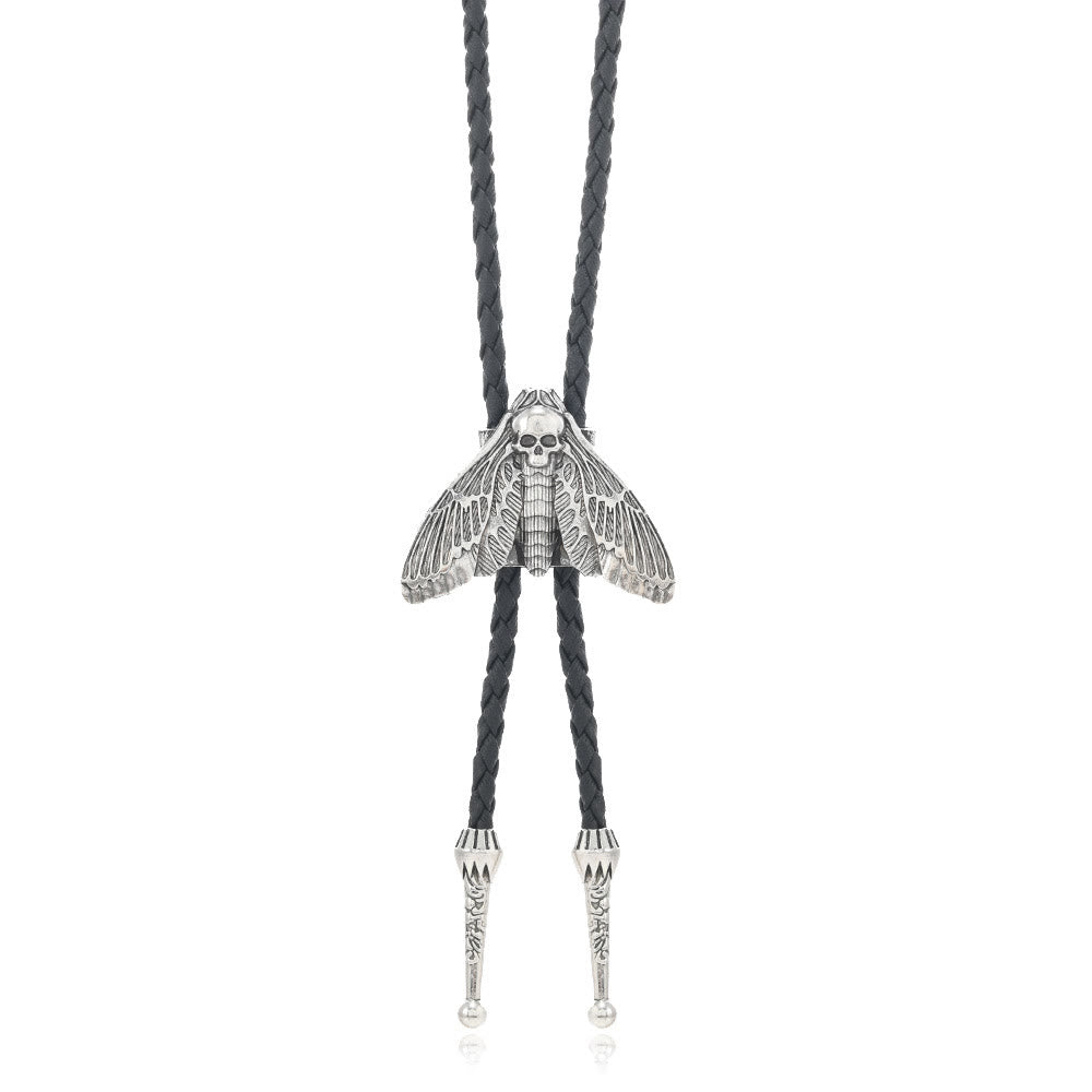 Death's Head Moth Gothic Western Statement Bolo Tie