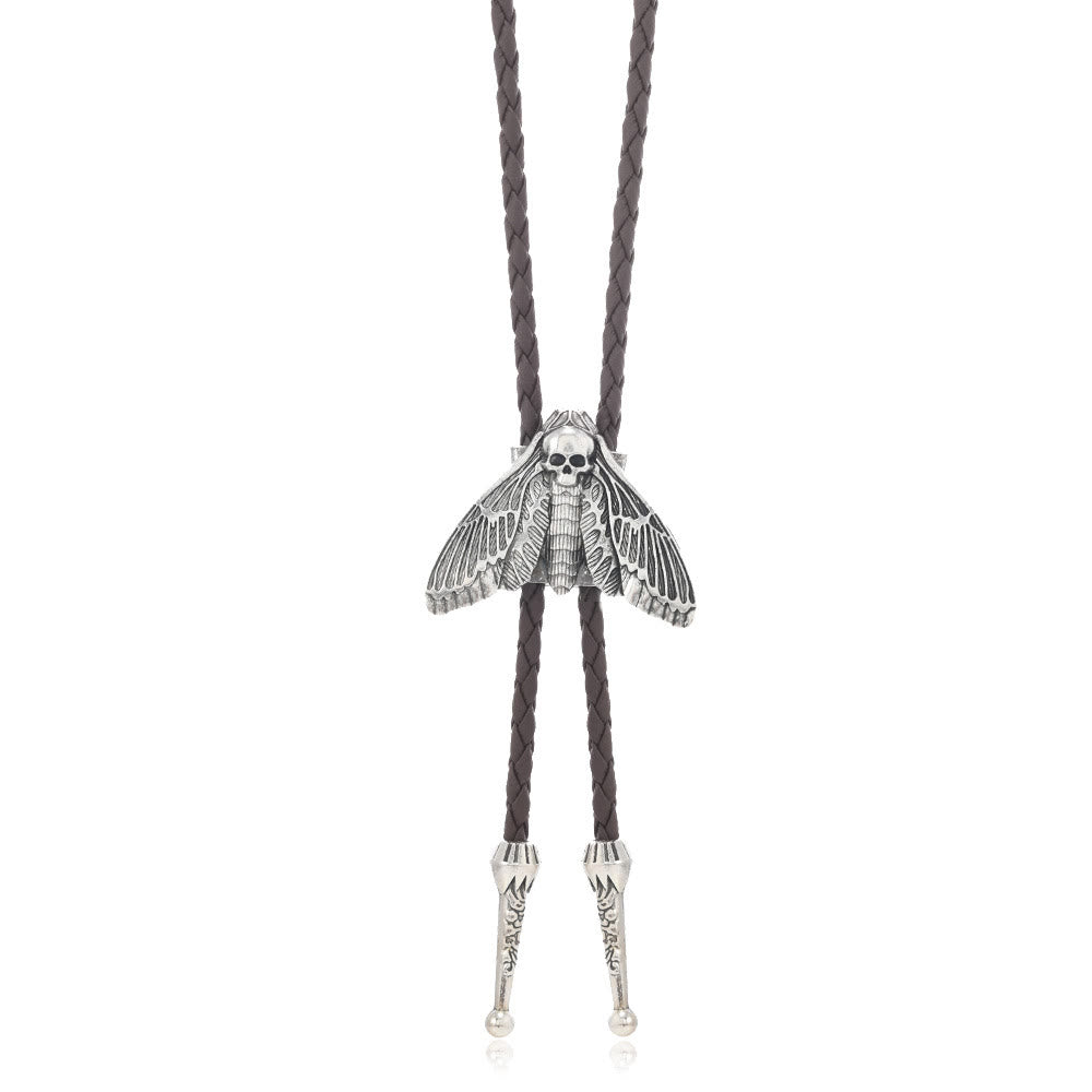 Death's Head Moth Gothic Western Statement Bolo Tie