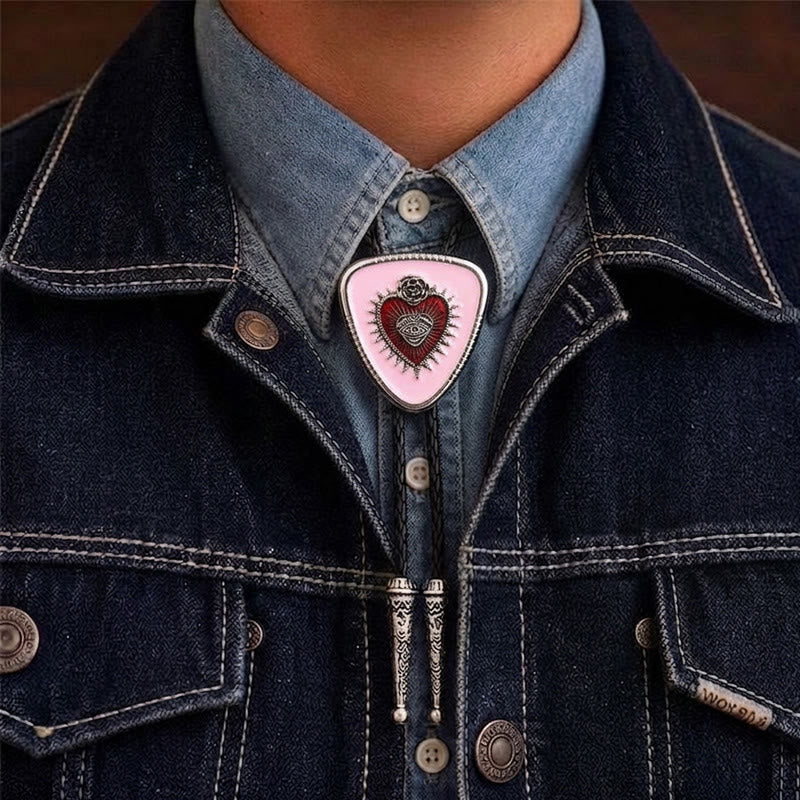 All Seeing Eye Rose Sacred Heart Bolo Tie