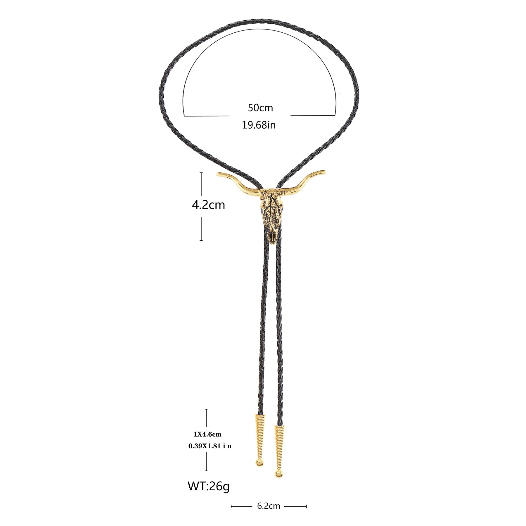 Retro Longhorn Bull Skull Bolo Tie