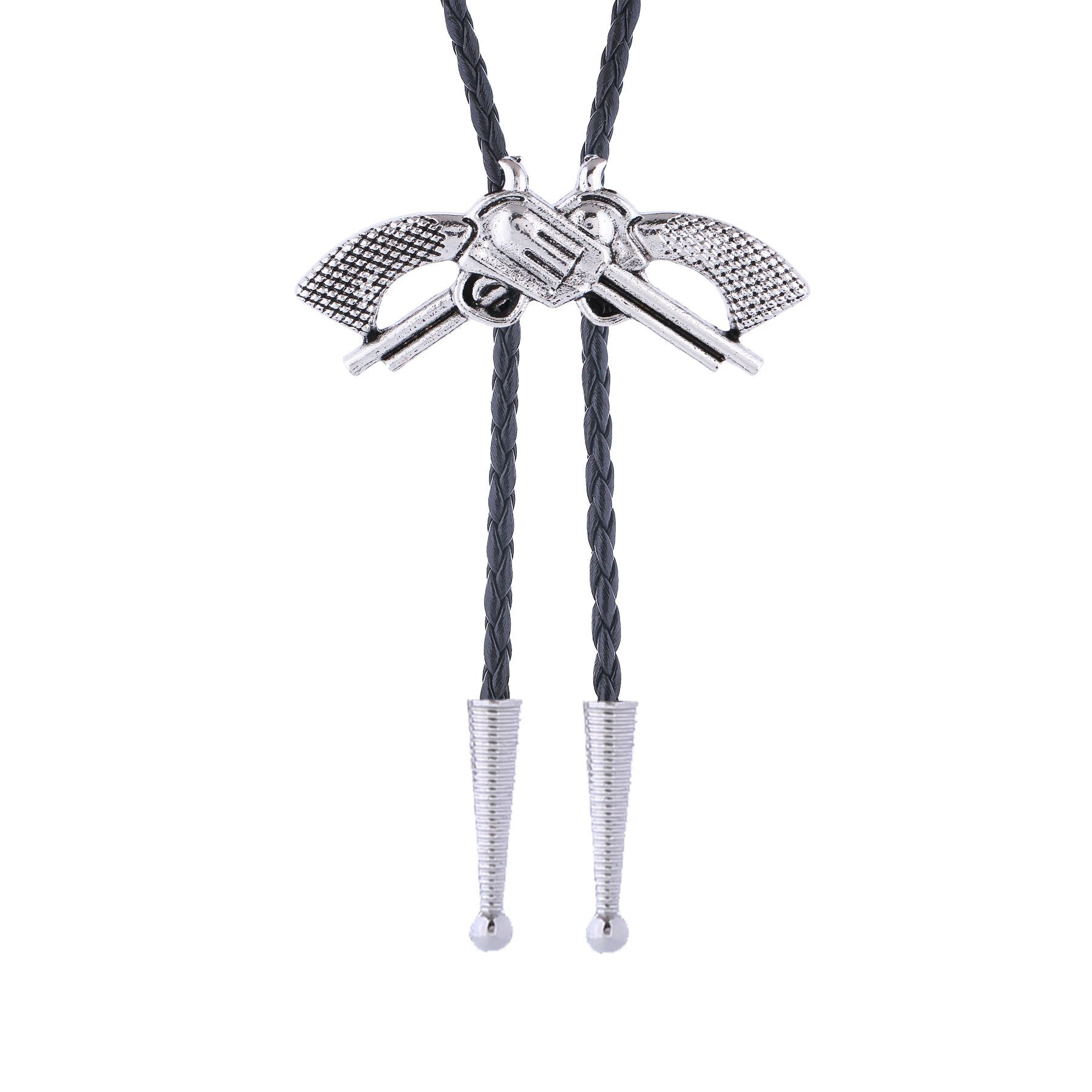 Western Retro Crossed Pistol Bolo Tie
