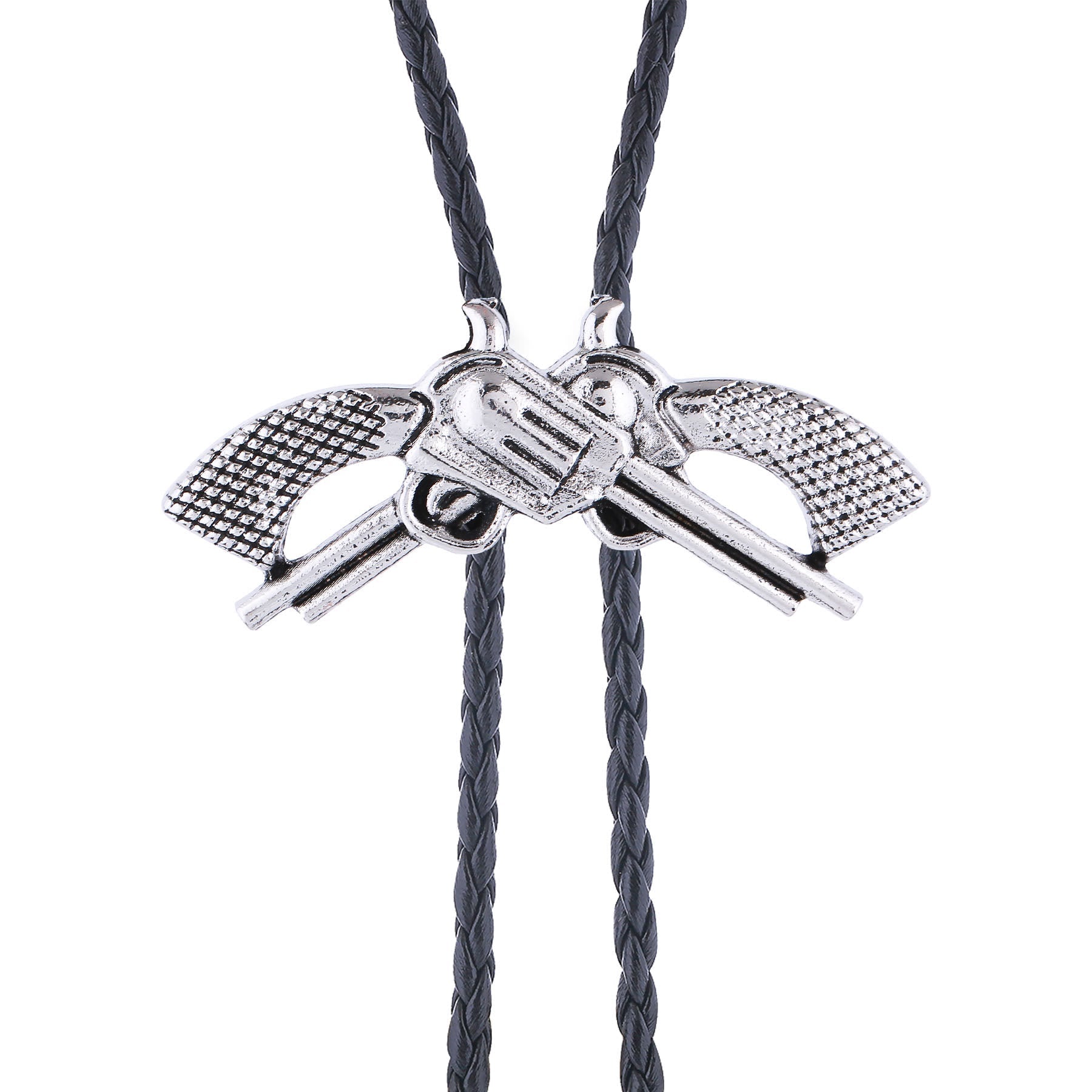 Western Retro Crossed Pistol Bolo Tie