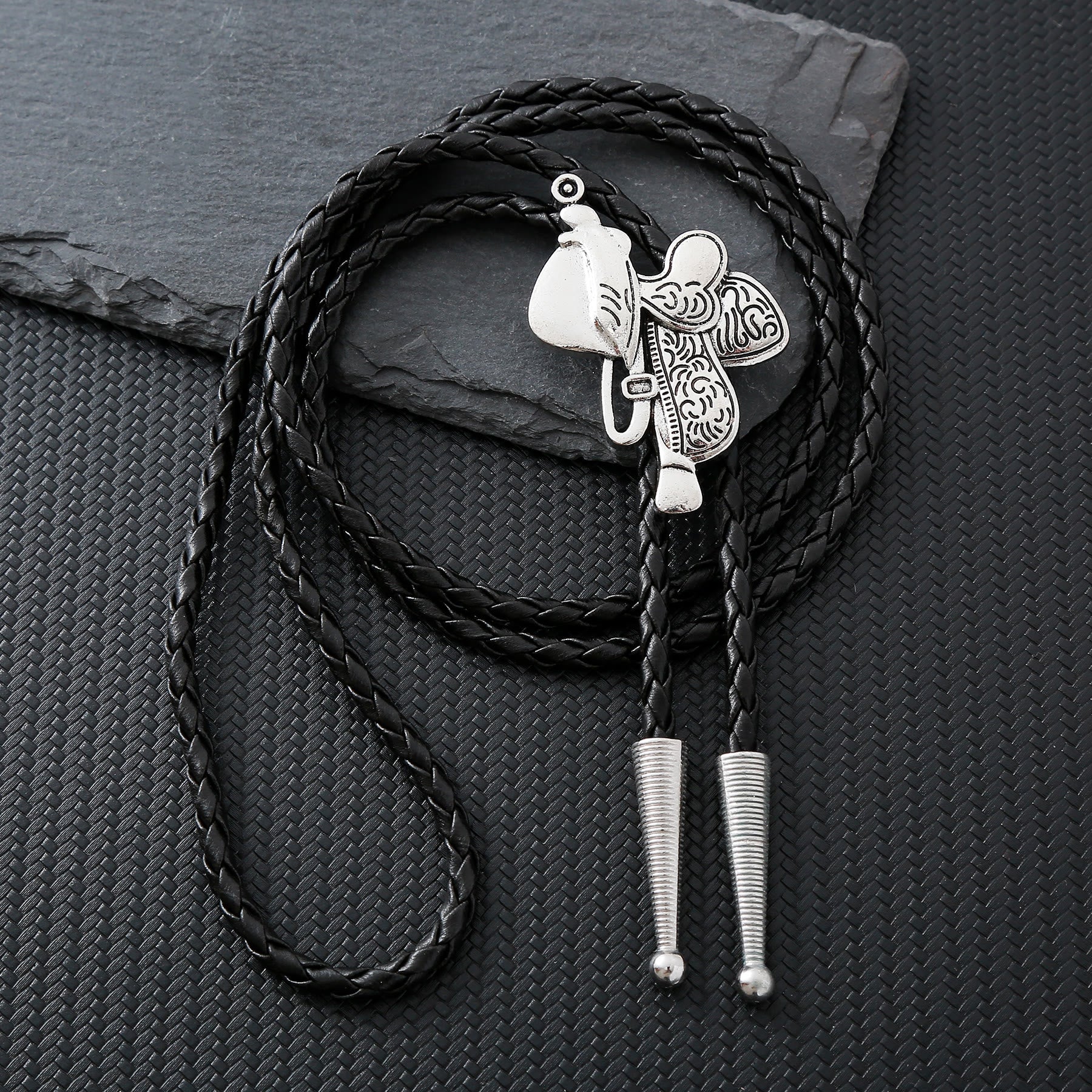 Vintage Horse Saddle Bolo Tie