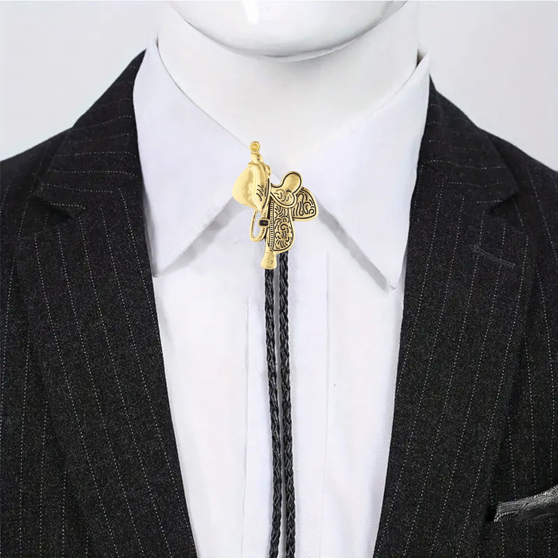 Vintage Horse Saddle Bolo Tie