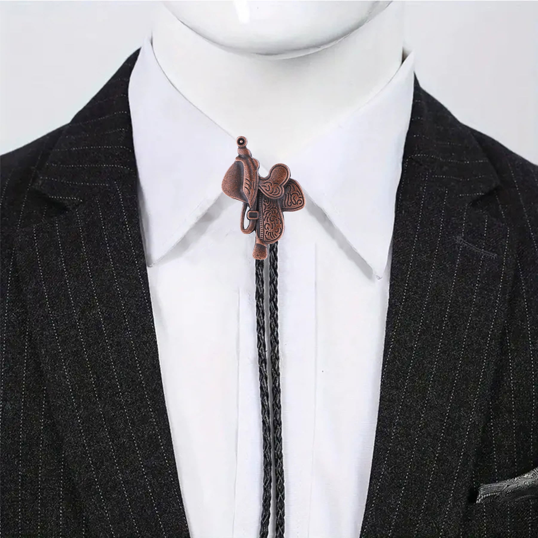 Vintage Horse Saddle Bolo Tie
