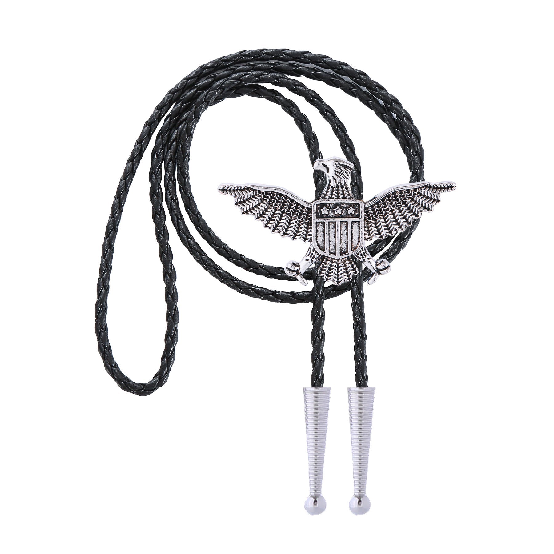 Western American Patriotic Eagle Star Shield Bolo Tie