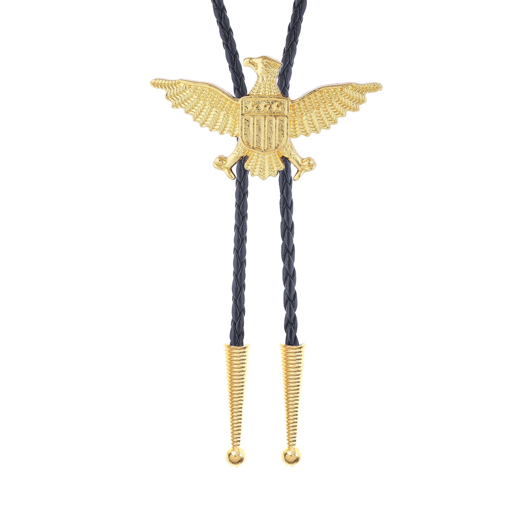 Western American Patriotic Eagle Star Shield Bolo Tie