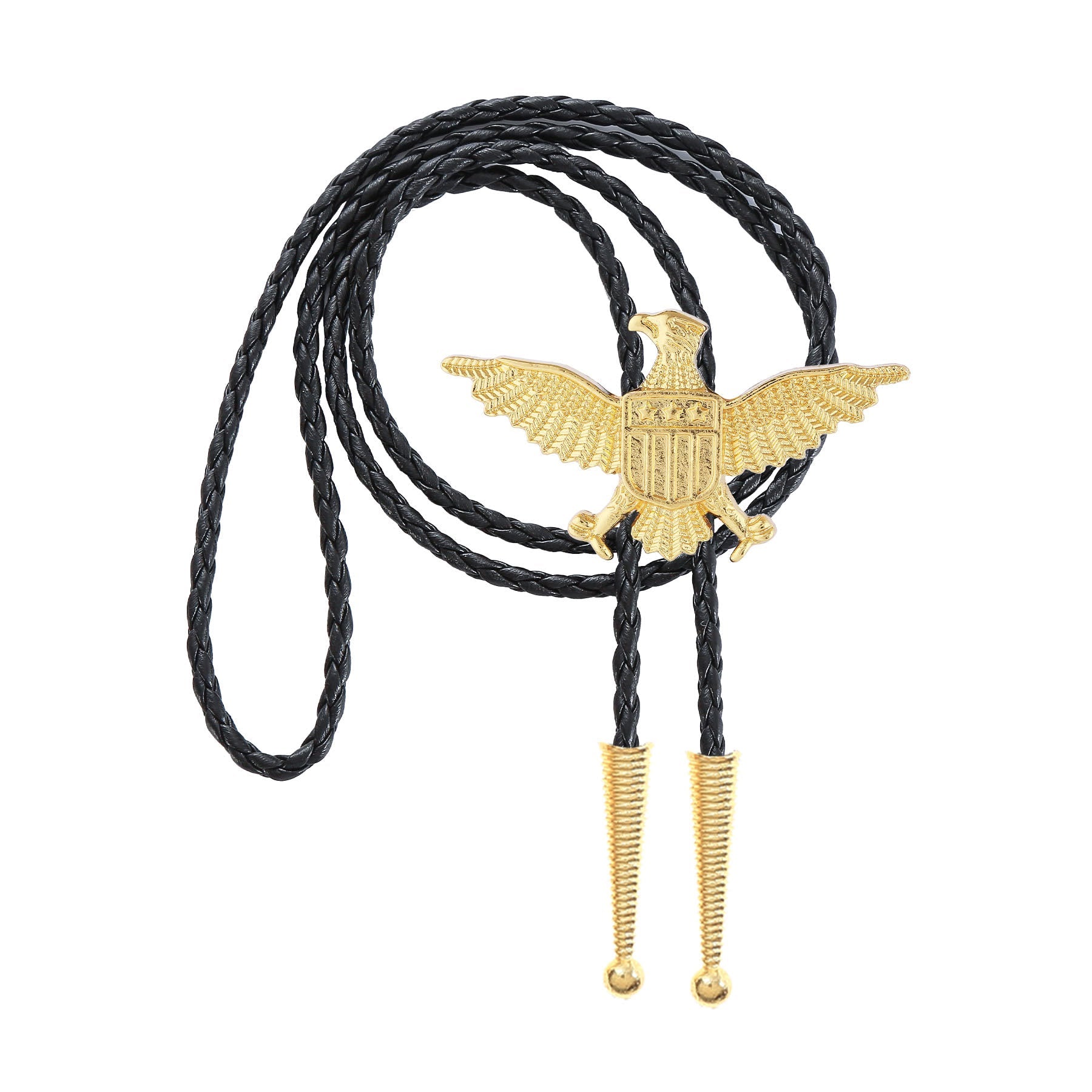 Western American Patriotic Eagle Star Shield Bolo Tie