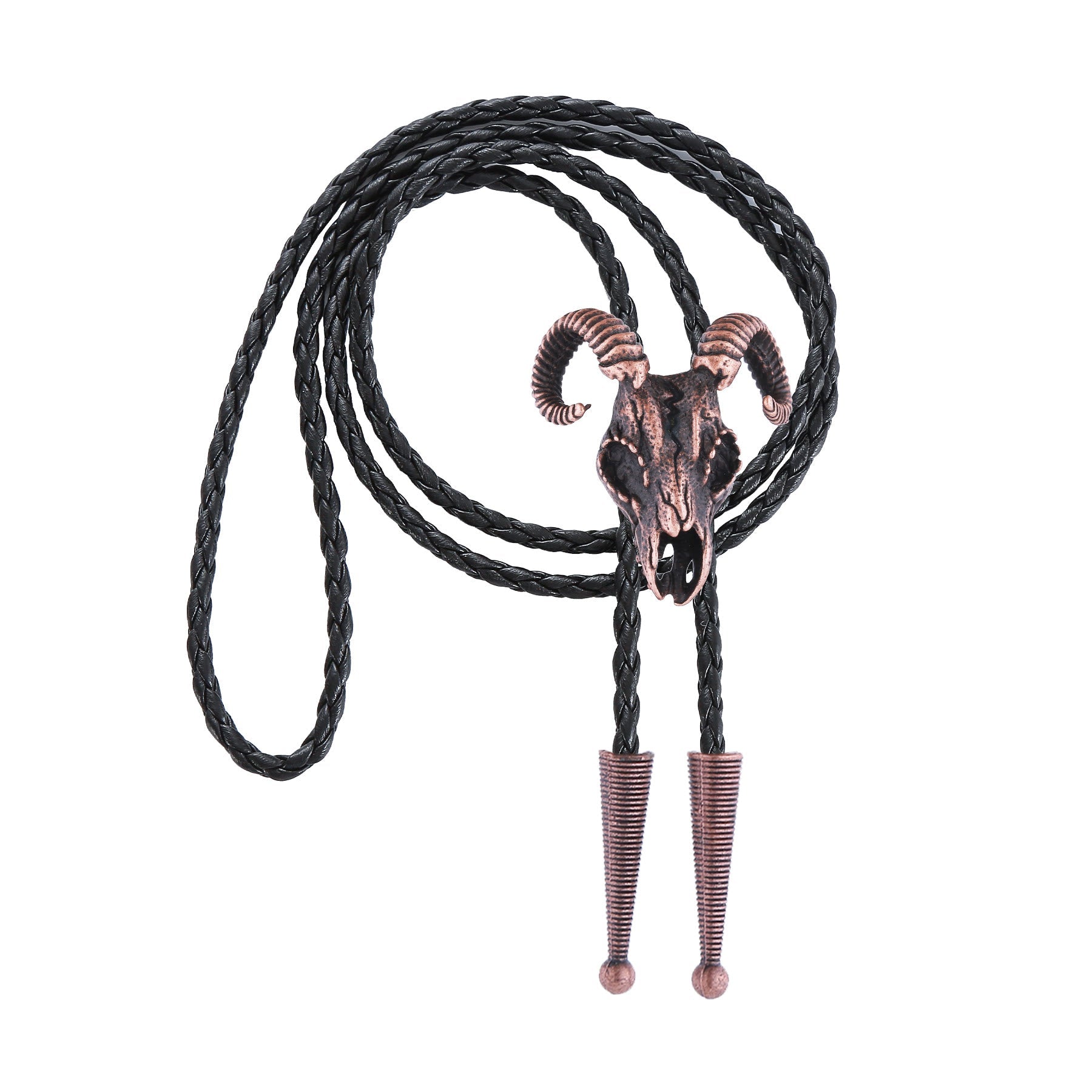 Dark Aesthetic Gothic Ram Skull Bolo Tie