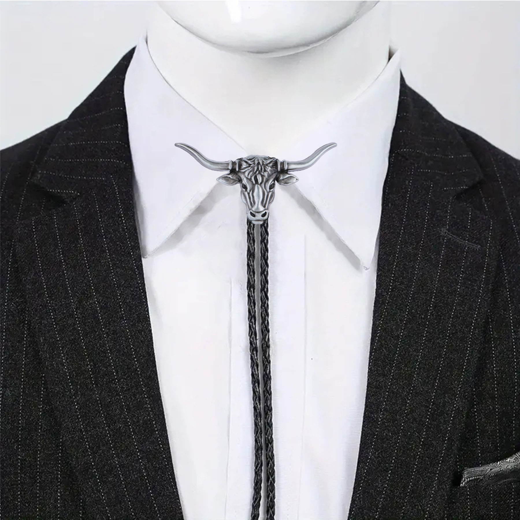 Strength & Health Western Longhorn Bull Spirit Bolo Tie