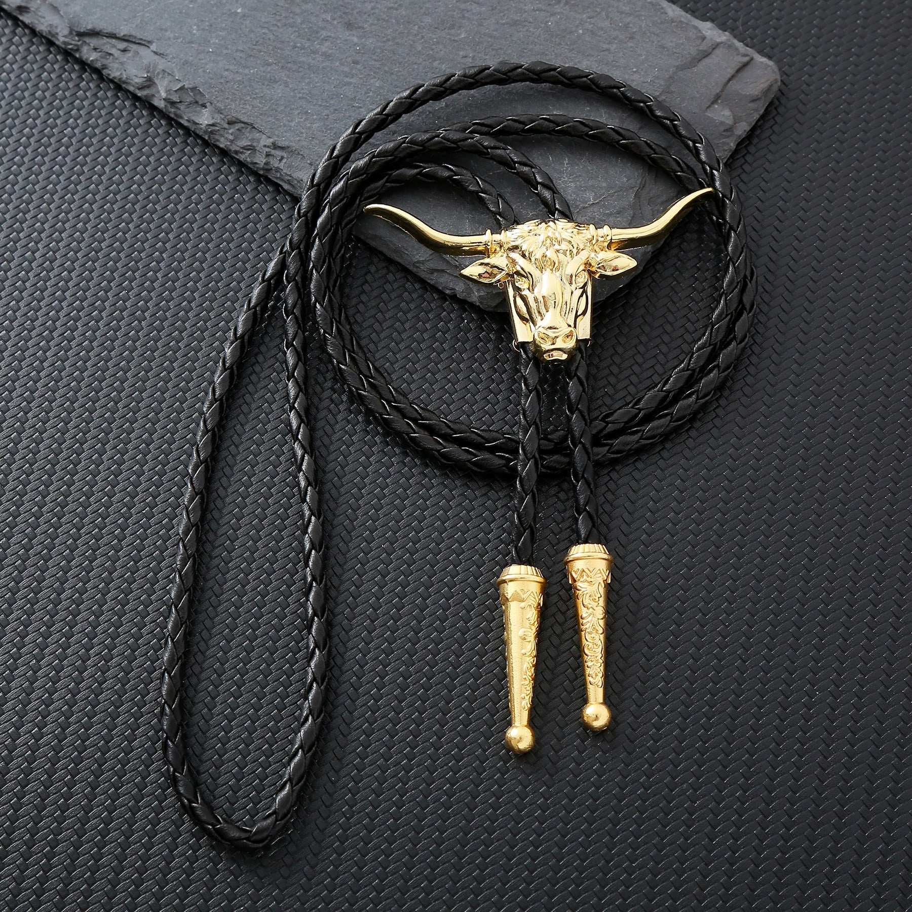Strength & Health Western Longhorn Bull Spirit Bolo Tie