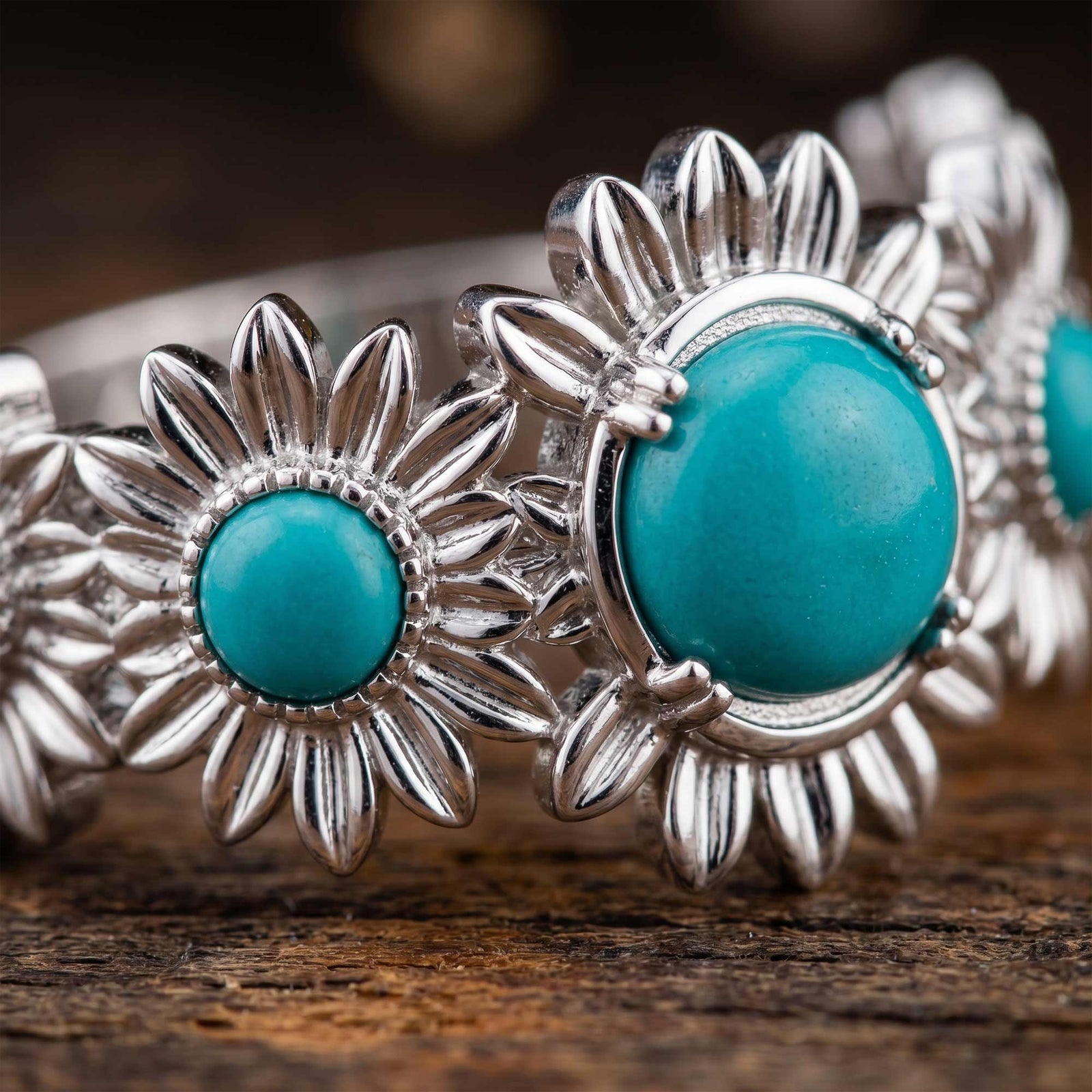 Fierce Blossom Ring - Turquoise