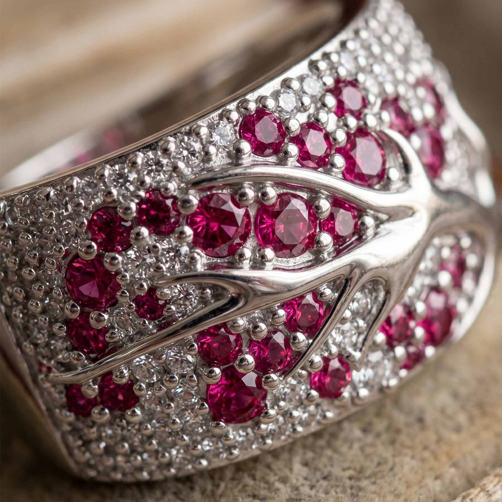 Bubblewaltz Ring - Ruby