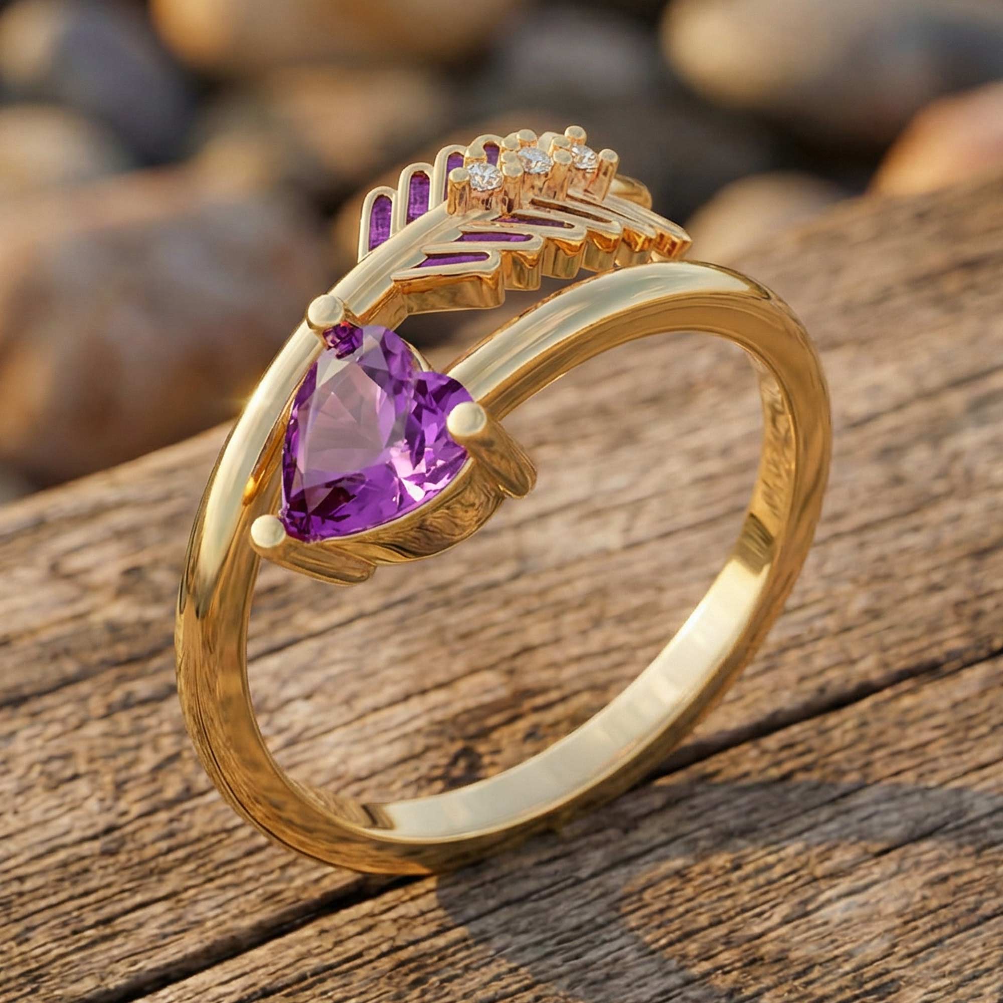 Arrow's Path Ring - Amethyst