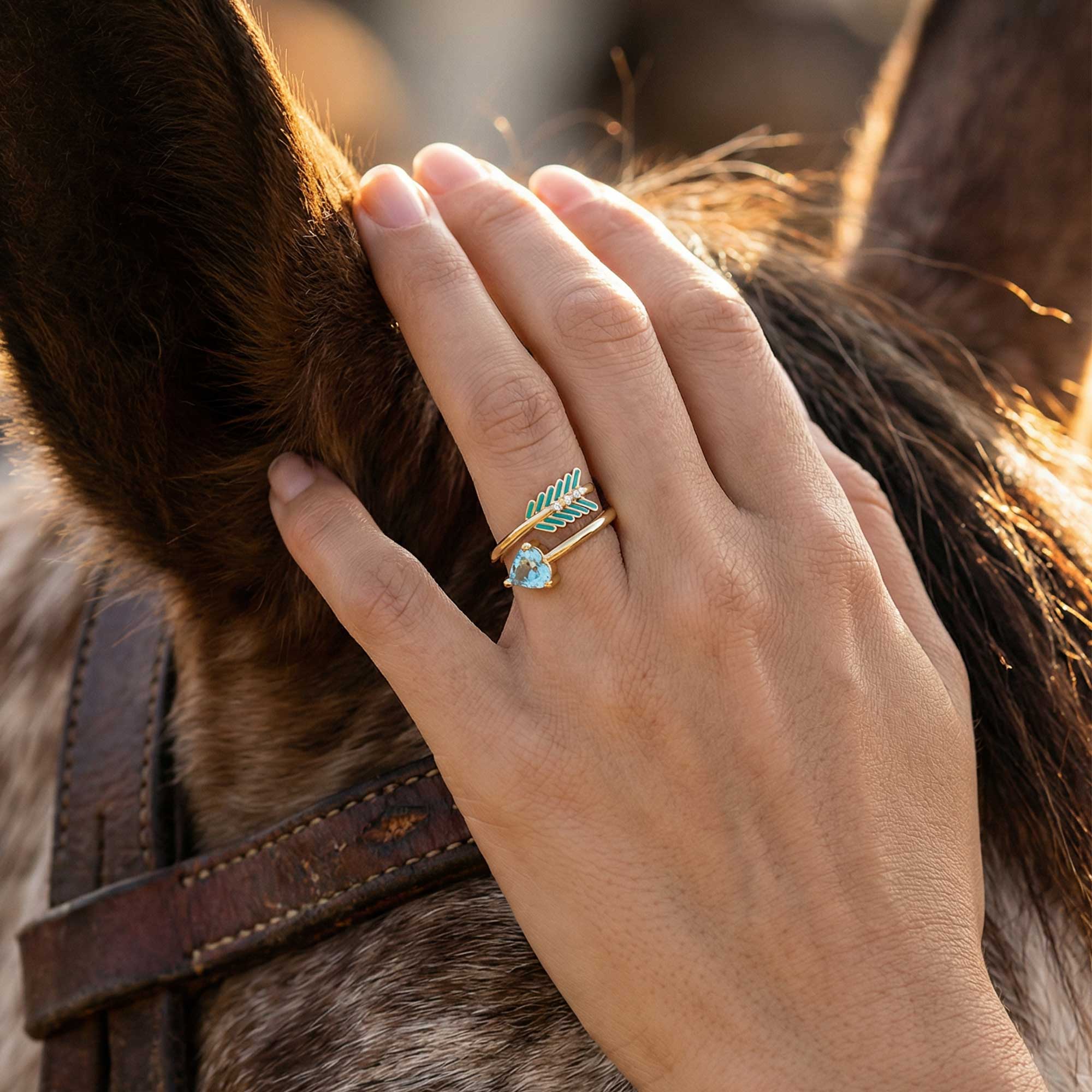 Arrow's Path Ring - Aquamarine