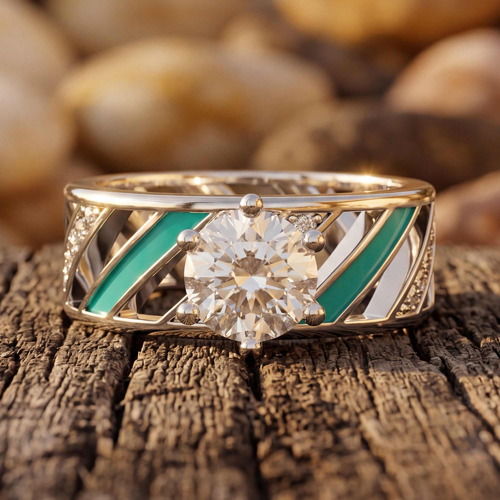 Aurora Veil Ring - Moissanite