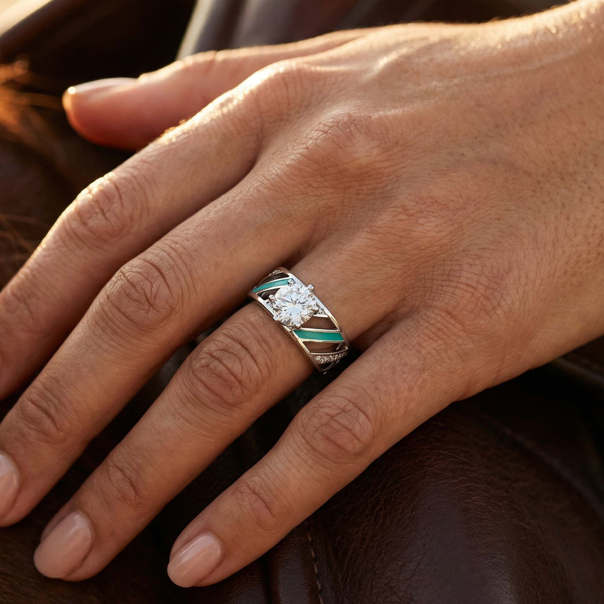 Aurora Veil Ring - Moissanite