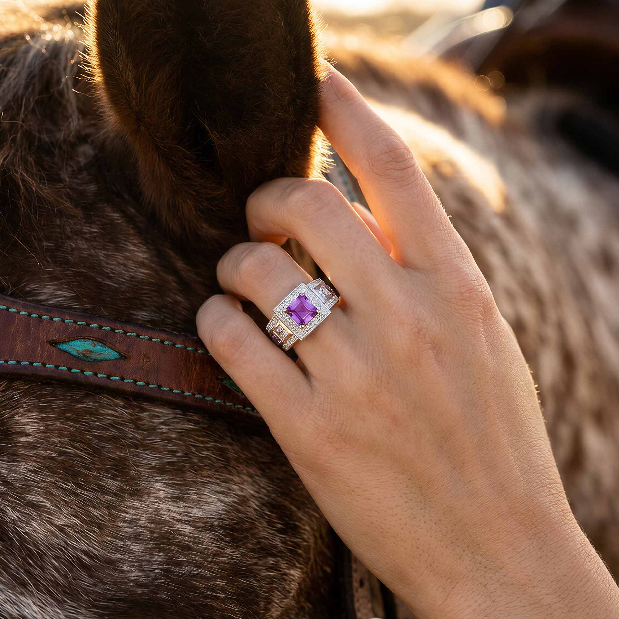 Azure Lighthouse Ring - Amethyst