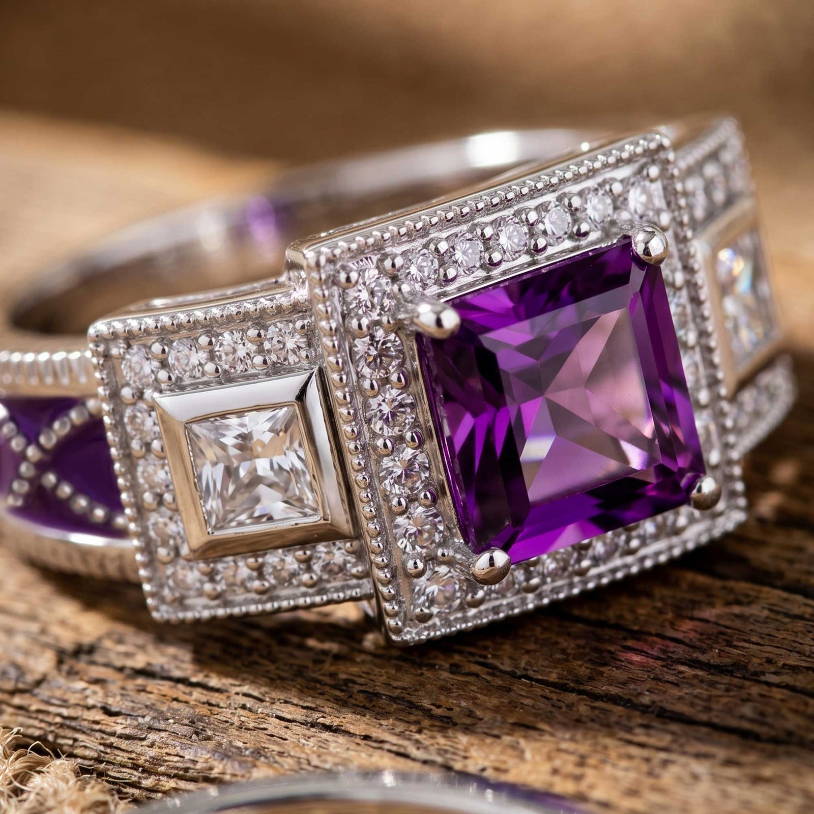 Azure Lighthouse Ring - Amethyst
