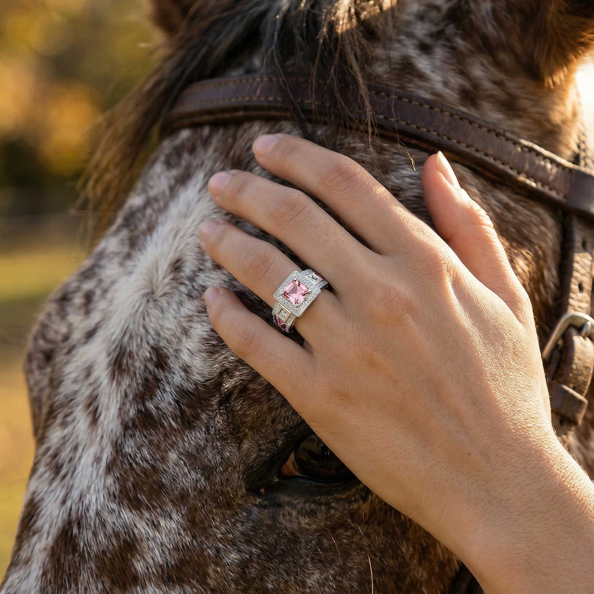 Azure Lighthouse Ring - Rose Quartz