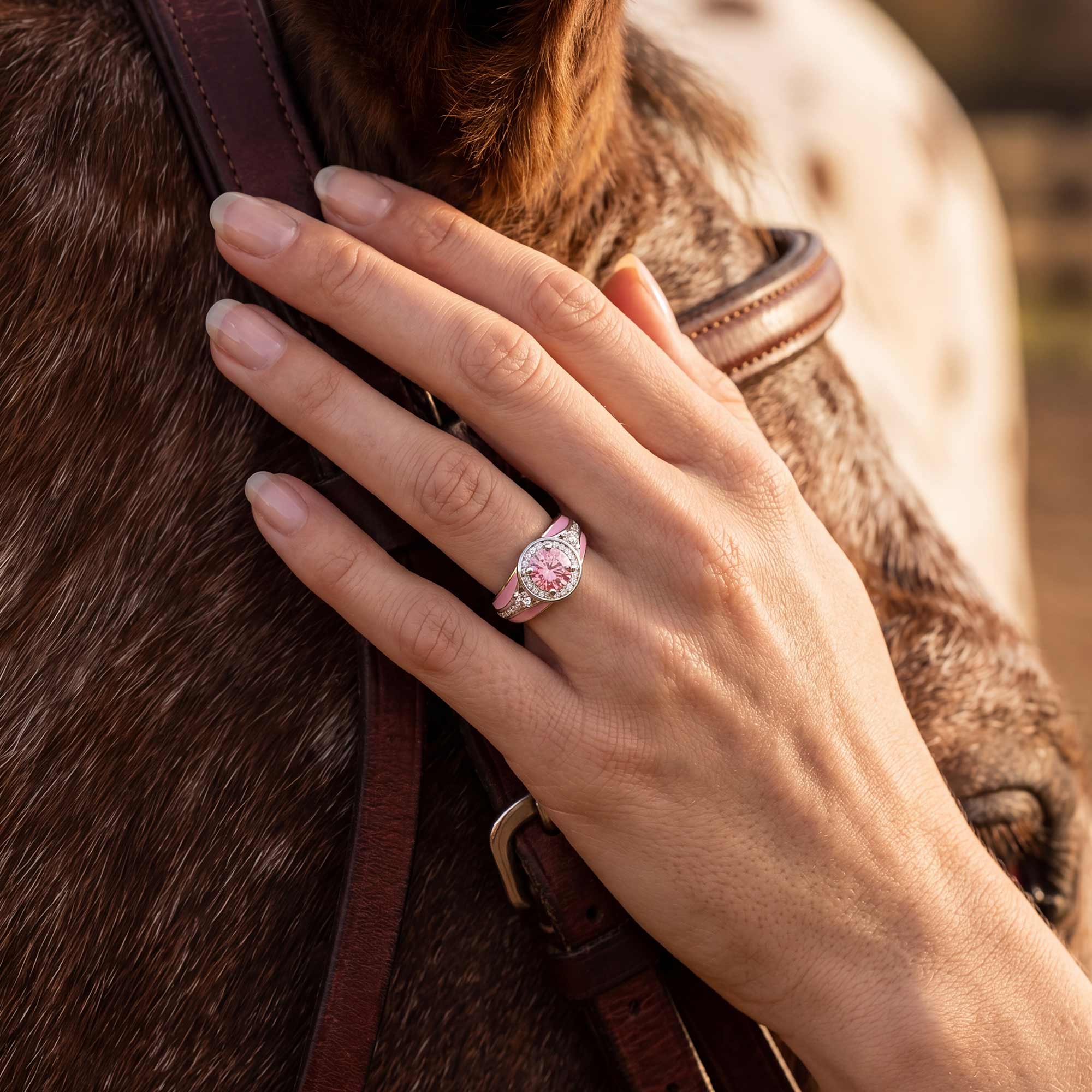 Brave Belt Ring - Rose Quartz