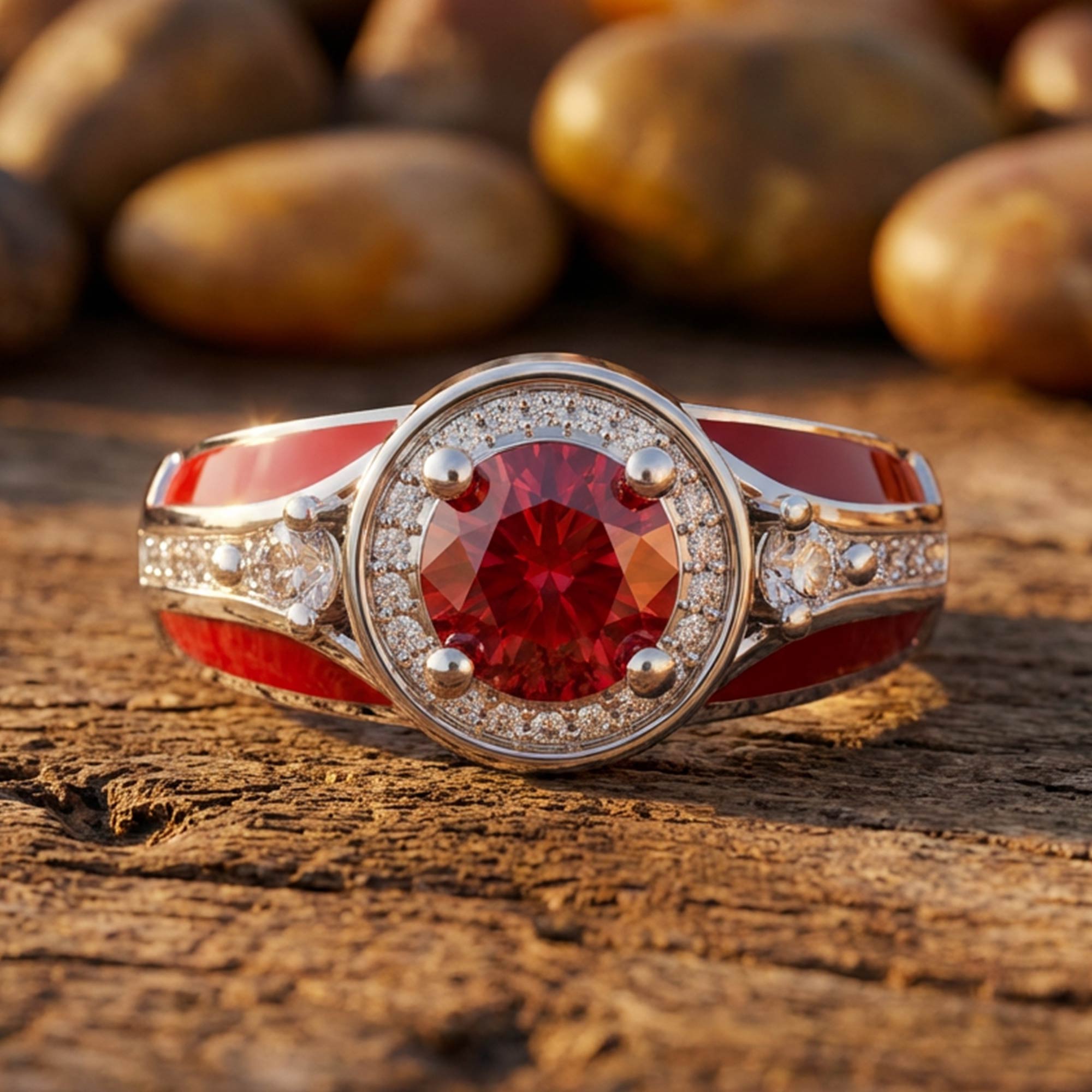 Brave Belt Ring - Ruby