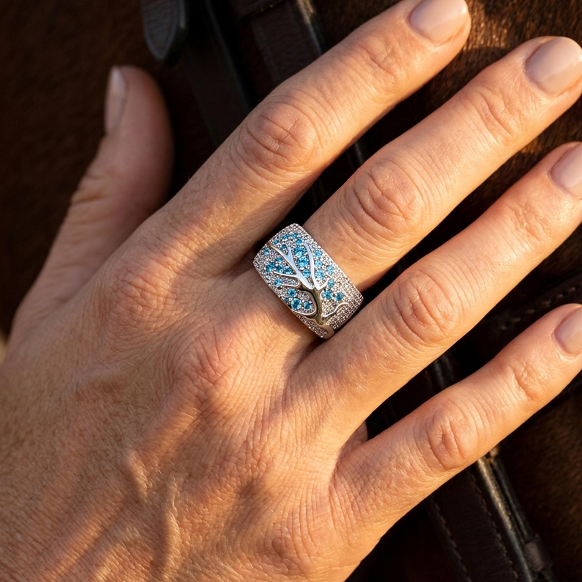 Bubblewaltz Ring - Aquamarine