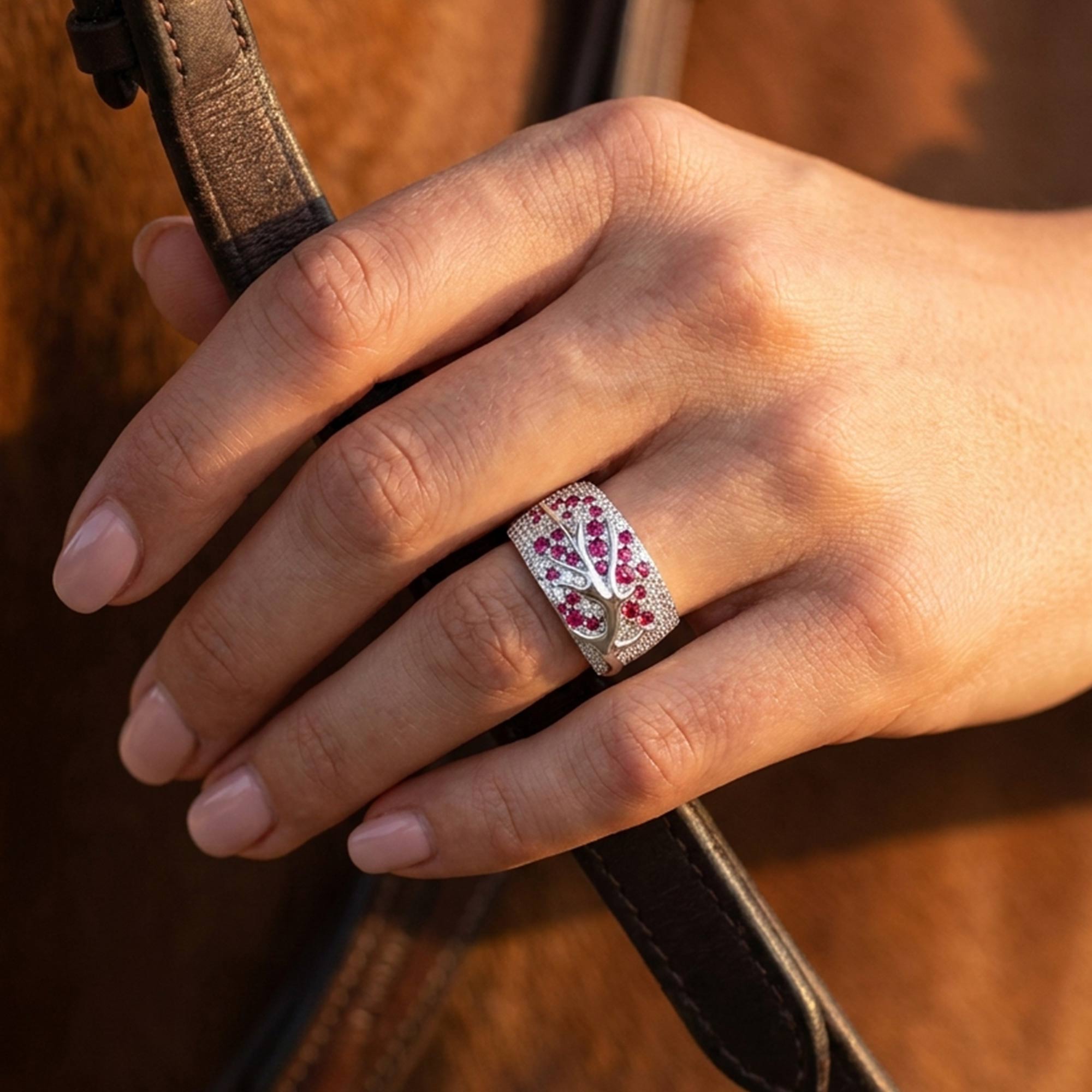 Bubblewaltz Ring - Ruby