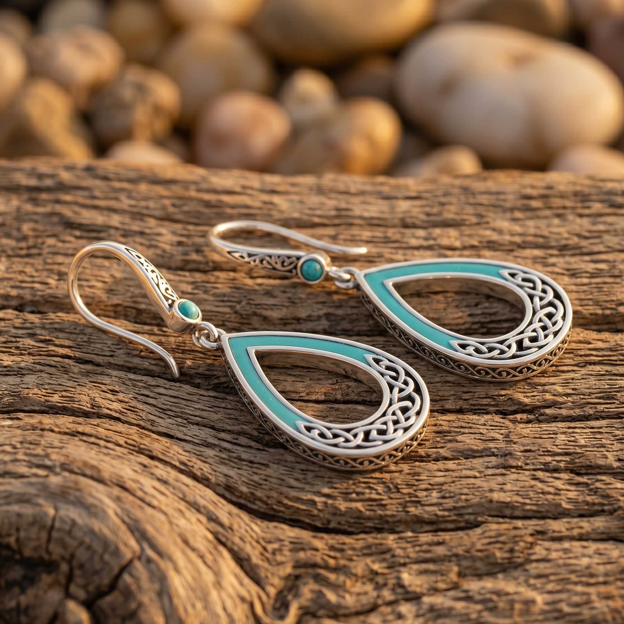 Canyon Teardrop Earrings - Turquoise