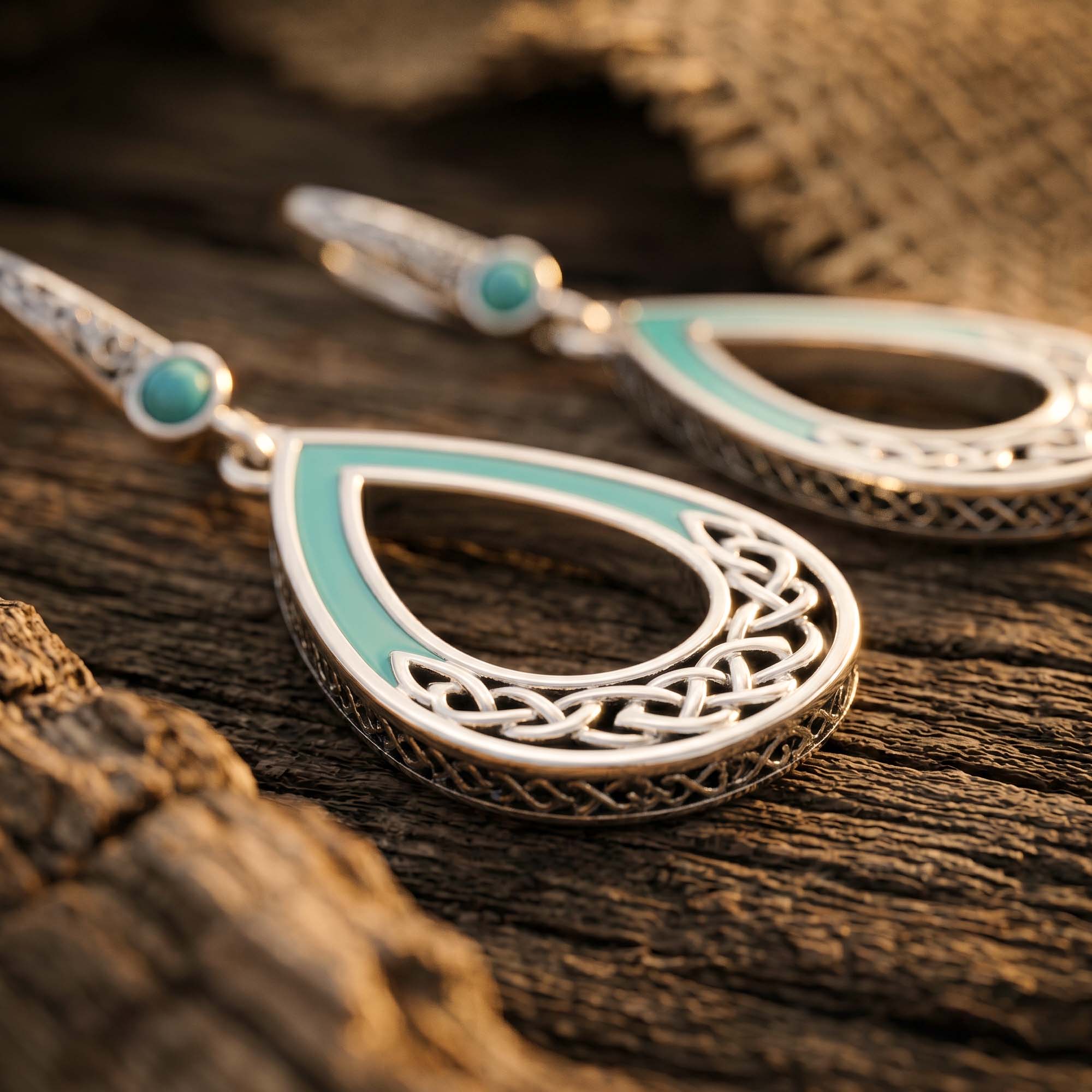 Canyon Teardrop Earrings - Turquoise