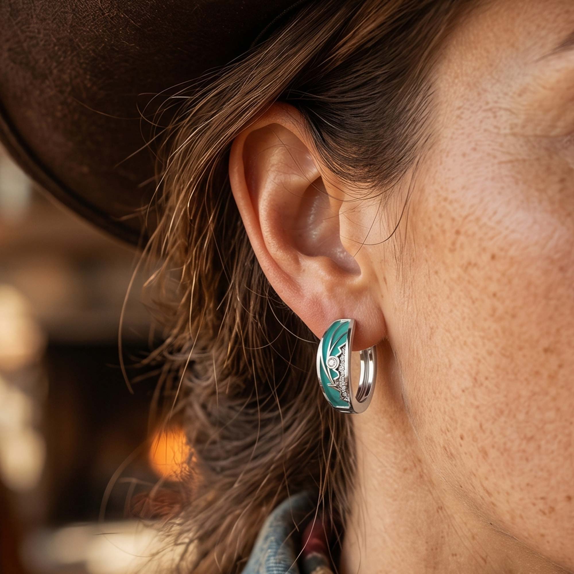Cerulean Summit Earrings - Moissanite