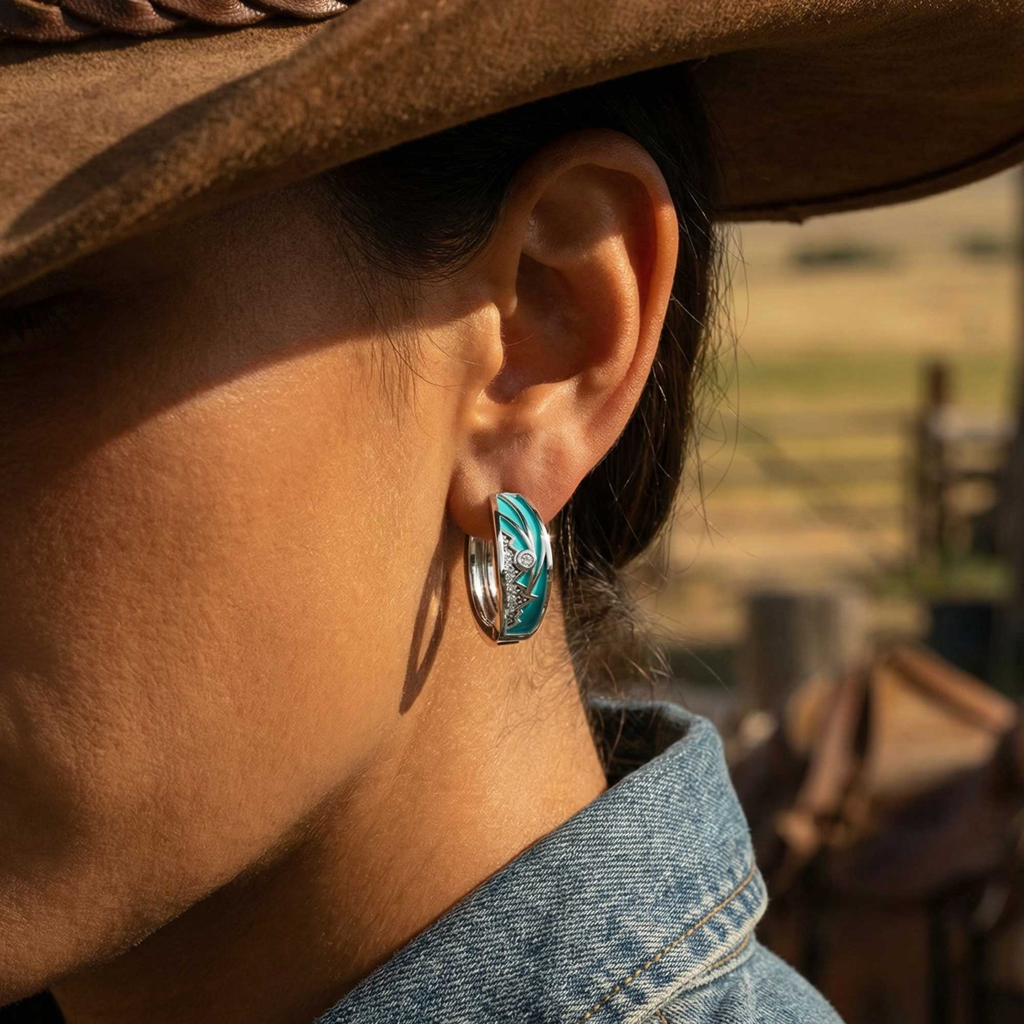 Cerulean Summit Earrings - Moissanite