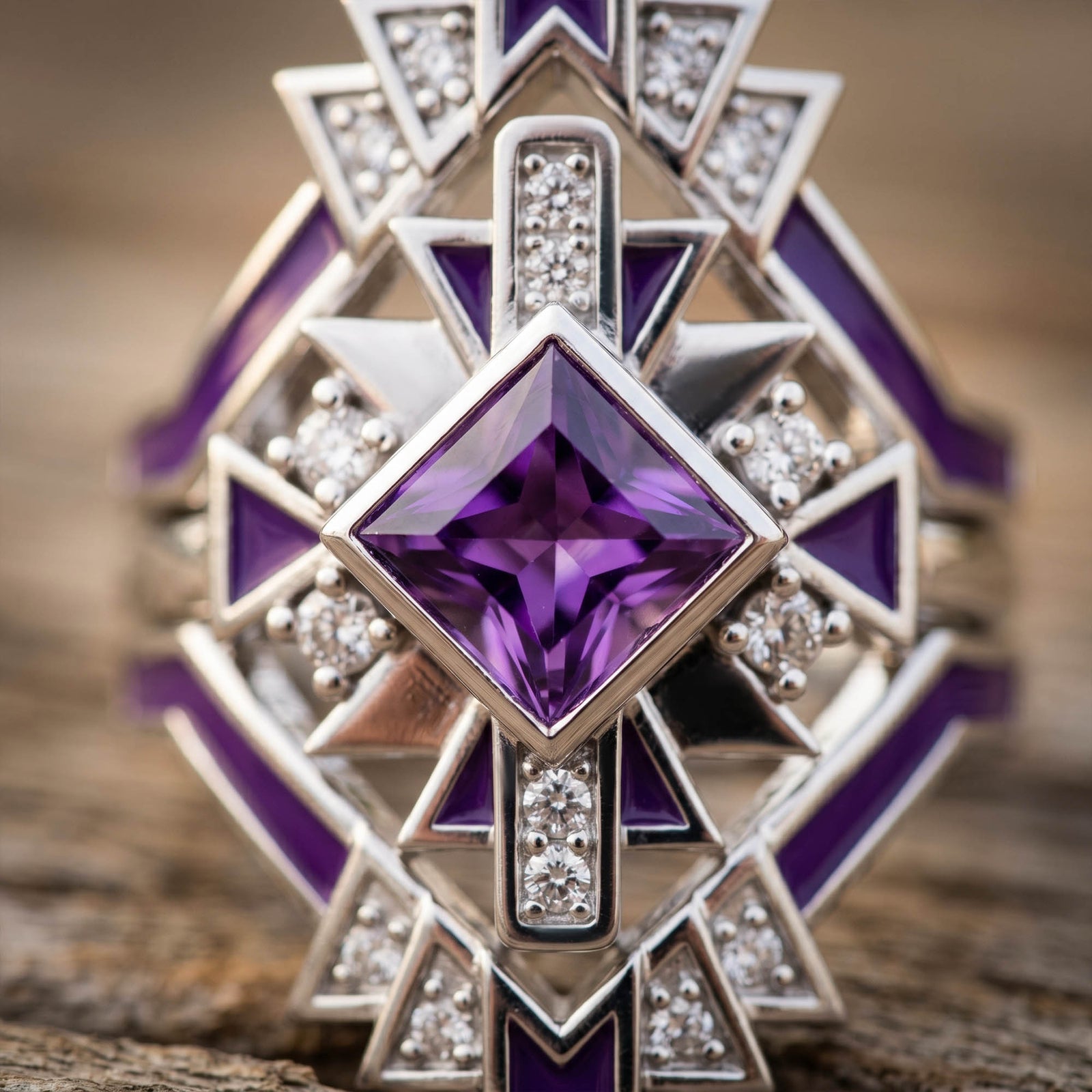 Chief's Crown Ring - Amethyst