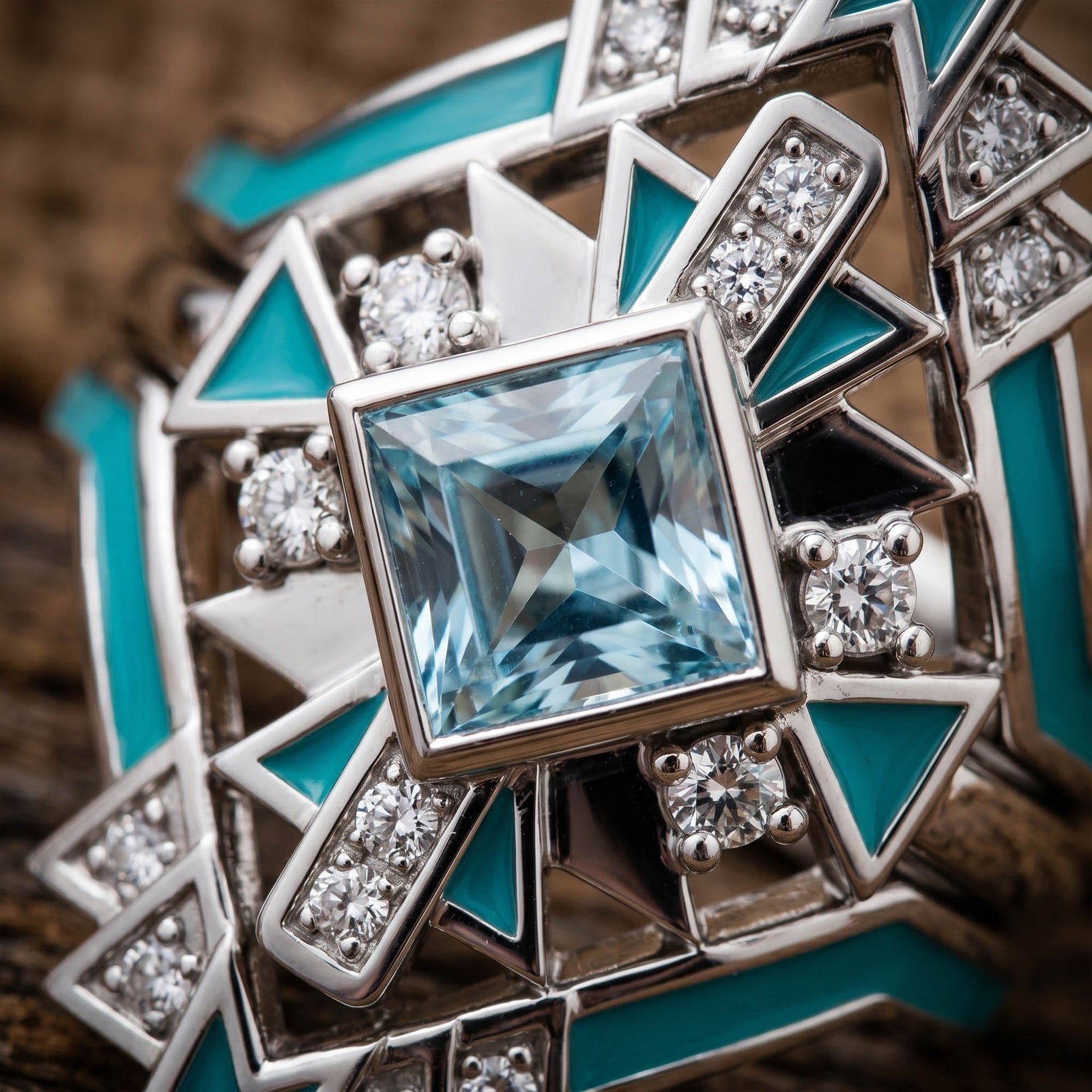 Chief's Crown Ring - Aquamarine