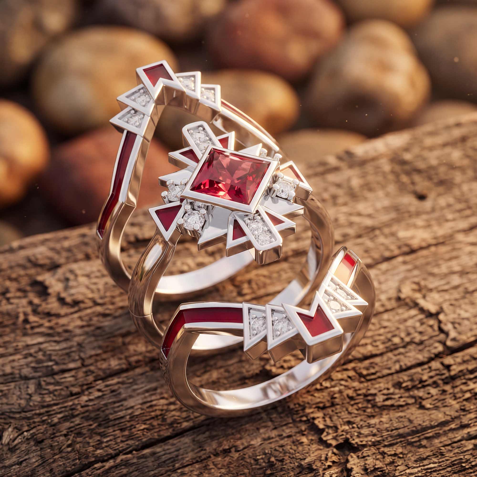 Chief's Crown Ring - Ruby