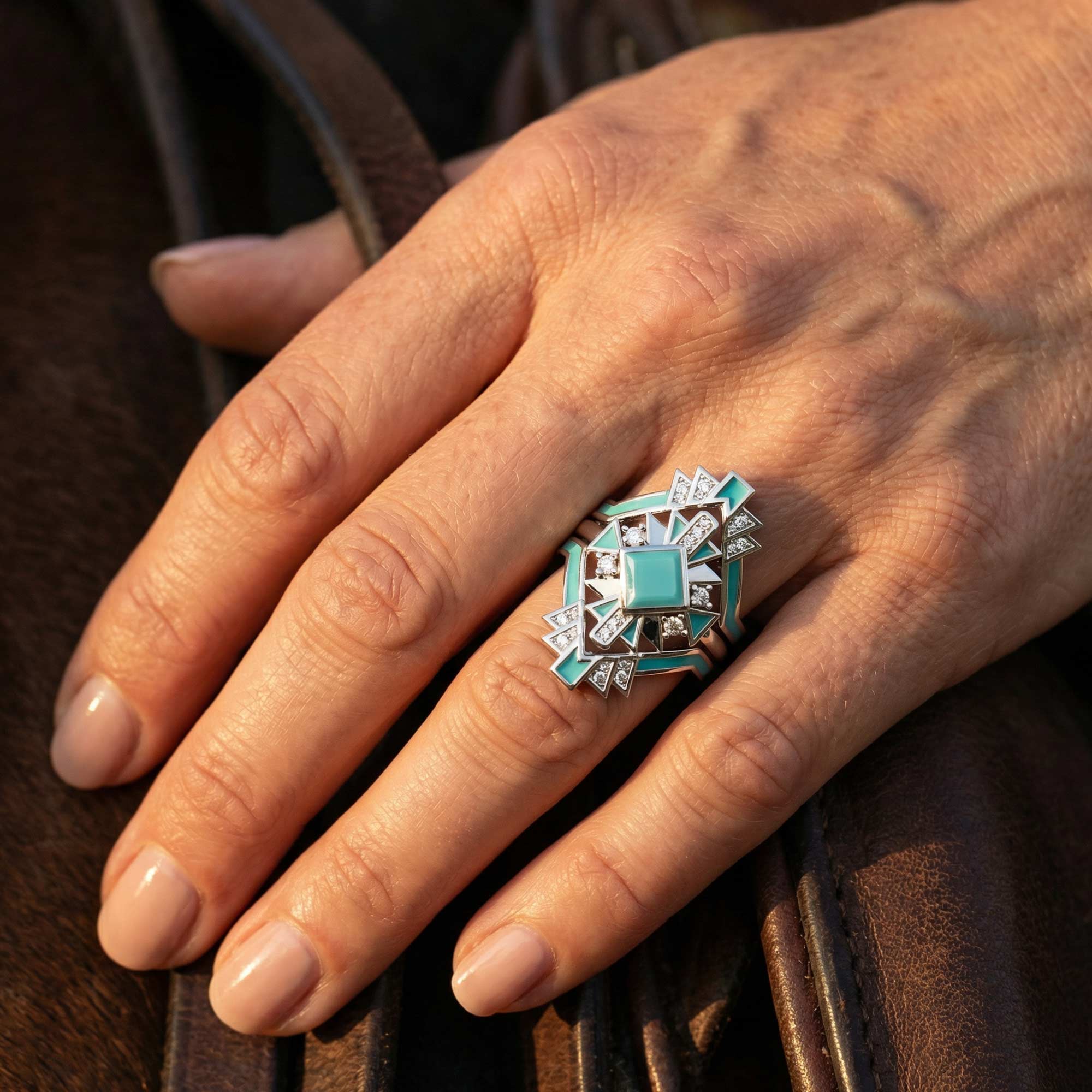 Chief's Crown Ring - Turquoise