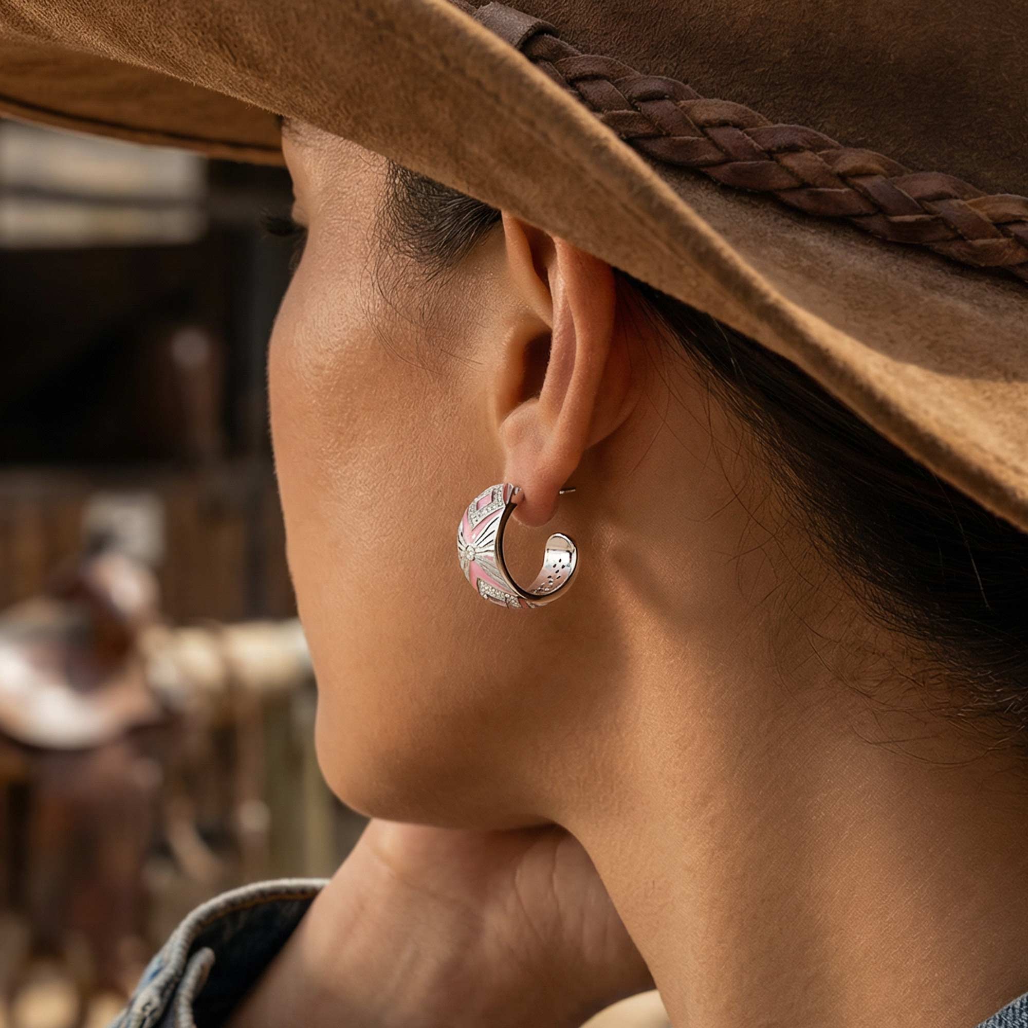 Cowgirl Legend Earrings - Pink